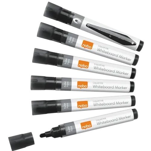Nobo rotuladores de tinta líquida para pizarra, punta cónica, negro (10 unidades)