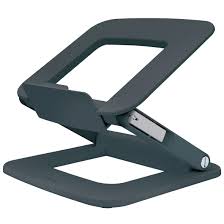 Soporte para portátil ajustable, 80% plástico reciclado, gris oscuro