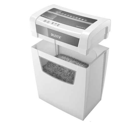 Destructora Leitz IQ Home Office P4, blanco/plata
