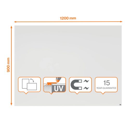 Nobo Infinity pizarra blanca de acero lacado 1200 x 900 mm