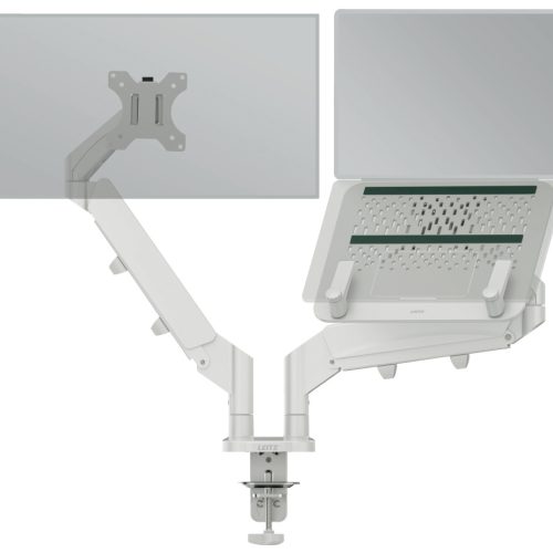 Brazo doble para monitor y portátil Leitz Ergo Space Saving