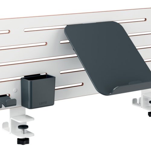 Organizador de panel de anclaje con soporte para portátil