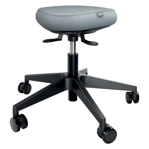 Taburete Leitz Ergo Active con ruedas, gris oscuro