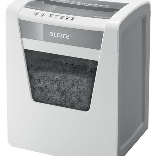 Destructora Leitz IQ Office P4,blanco/plata