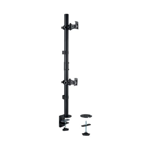Brazo vertical para dos monitores